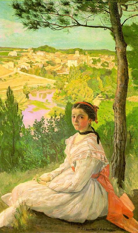 Frederic Bazille View of the Village Spain oil painting art
